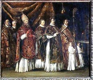 The Pontifical Mass or The Procession by Antoine Le Nain