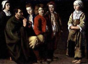 The Village Piper by Antoine Le Nain