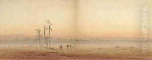 Sunset in the desert by Augustus Osborne Lamplough