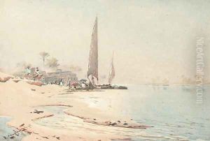 On the banks of the Nile by Augustus Osborne Lamplough