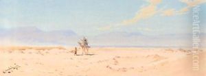 An Arab Leading A Camel Through The Desert