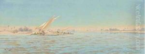 Feluccaas on the Nile by Augustus Osborne Lamplough