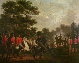 Duke of Wellington visiting outposts by Hippolyte Lecomte