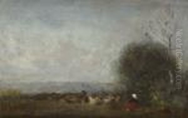 Bergere Et Son Troupeau - view 1