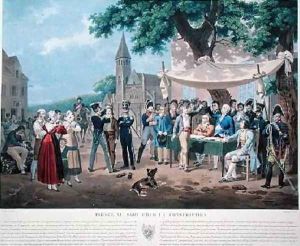 Drawing Lots for Conscription by Hippolyte Lecomte