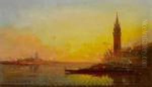 Ansicht Von Venedig Bei Sonnenuntergang by Henri Duvieux