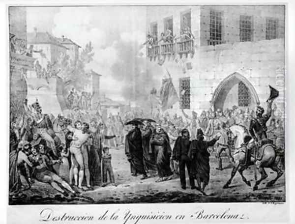 Destruction of the Inquisition in Barcelona - view 1