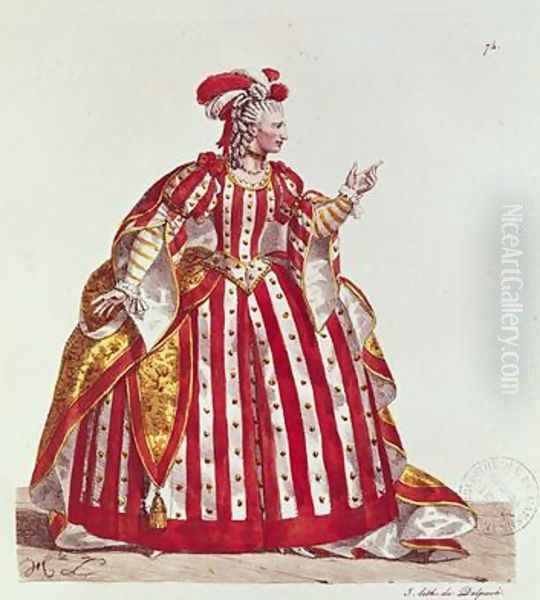 Mademoiselle Dumesnil 1713-1803 in the Role of Agrippina in Britannicus by Jean Racine 1639-99 - view 1