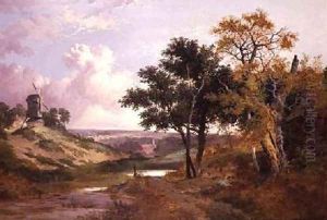 Landscape with a Windmill by John Berney Ladbrooke