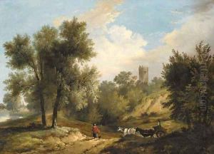 The River Yare at Whitlingham with Whitlingham church beyond by John Berney Ladbrooke