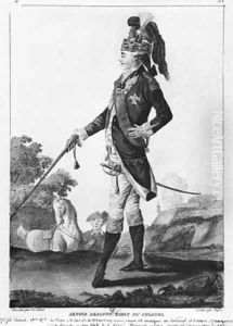 Charles of France 1757-1836 Count of Artois wearing the casq and uniform of colonel of Artois Dragons regiment by Le Clere