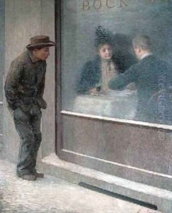 Reflections of a Starving Man or Social Contrasts 1894 by Emilio Longoni