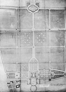 Plan of the first works at Versailles by Andre Le Notre