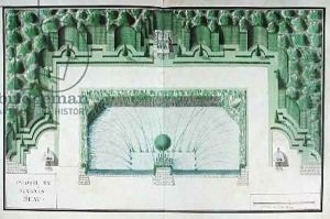 Design for a water garden at Versailles by Andre Le Notre