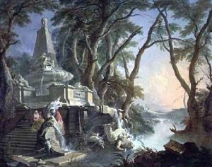 The Pyramid Fountain with a Broken Statue of Neptune