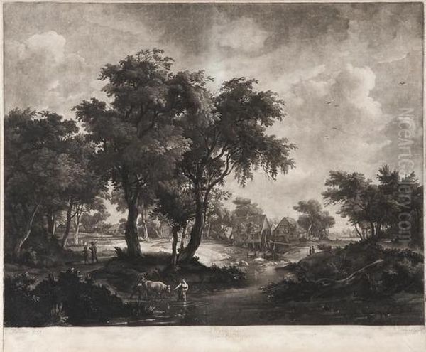 Wooded Landscape With Watermill - view 1