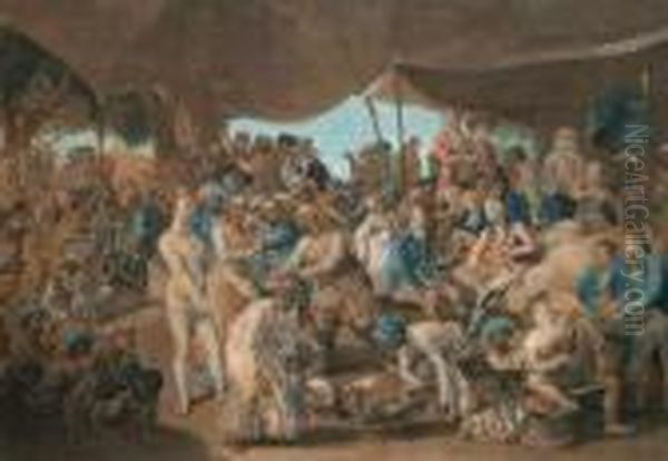 Colonel Mordaunt's Cock Match At Lucknow - view 1