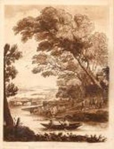 River Landscape With Cattle Watering by Richard Earlom