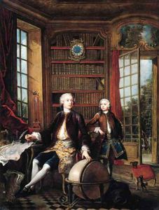 Portrait of the artist's son with his teacher