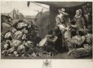 The Larder; The Fruit Market And The Vegetable Market by Richard Earlom