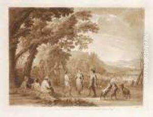 Neun Landschaftennach Claude Lorrain by Richard Earlom