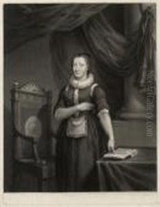 The Honourable Mrs Aldworth, 
Wearing Masonic Emblems, Resting Finger Of Left Hand On An Open Bible