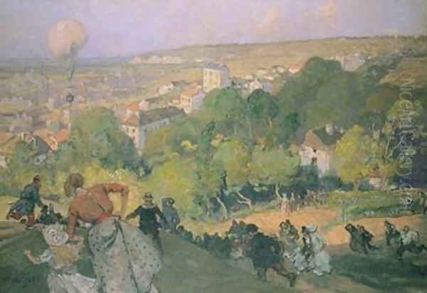Balloon Landing at Pre St-Gervais - view 1