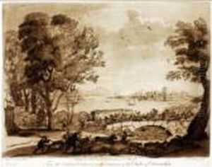 Landschaft Mitfluss Und Kampf Auf Der Brucke