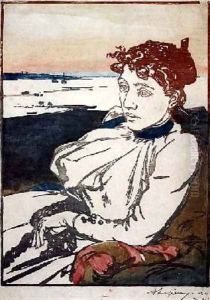 La Convalescante Mme.Lepere by Auguste Lepere