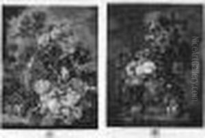 A Flower Piece; And A Fruit Piece (le Blanc 55 And 56; Wessely 146 And 147) by Richard Earlom
