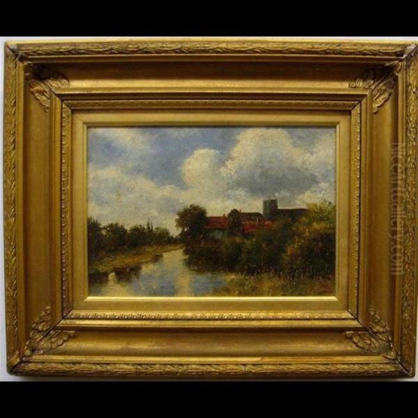 Riverscape With Houses - view 1