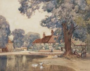 A Hampshire Village by Sir Alfred East