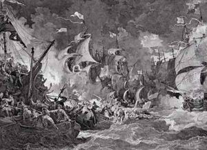Defeat of the Spanish Armada in 1588 by Loutherbourg, Philippe de