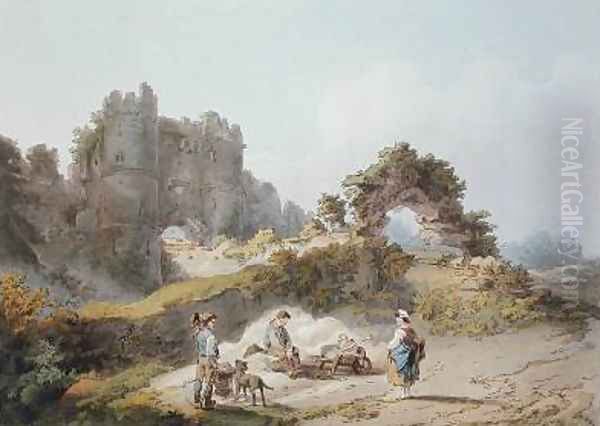Gate of Carisbrook Castle - view 1