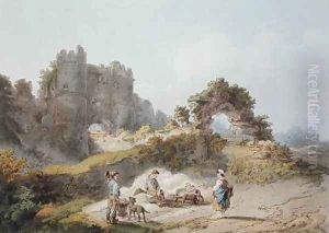 Gate of Carisbrook Castle by Loutherbourg, Philippe de