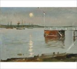 Haikko Pier In Moonlight
