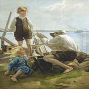Boys At Thebeach by Albert Edelfelt