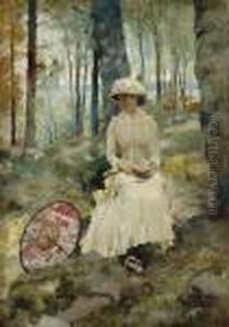 Koivujenalla Under Bjorkarna (under The Birches) by Albert Edelfelt