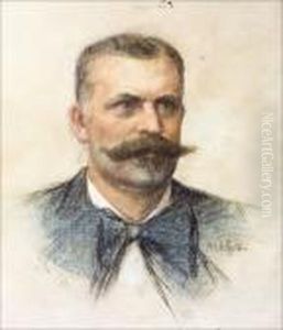 Miehen Muotokuva. by Albert Edelfelt