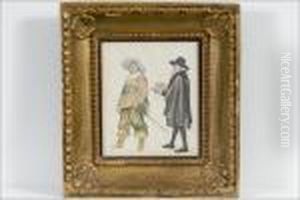 Pietari Brahe Ja Pedelli - Per Brahe Och En Pedell. by Albert Edelfelt