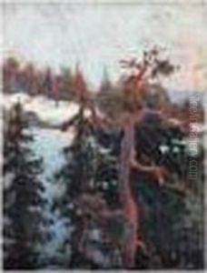 Talvimetsa (winter Forest) by Albert Edelfelt