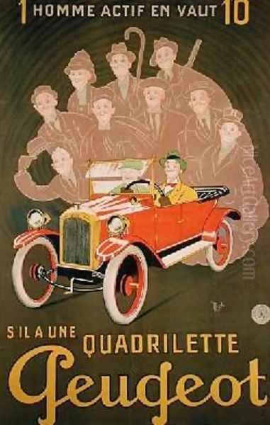 Advertisement for the Peugeot Quadrilette - view 1
