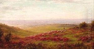 Kingley Vale looking towards Chichester, West Sussex by William Snr Luker