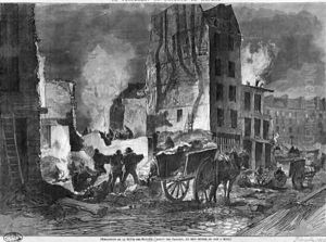 Building of Avenue de lOpera demolition of the Butte des Moulins by Auguste Andre Lancon