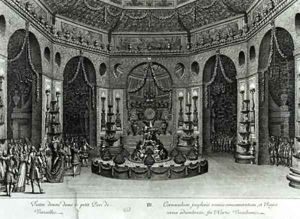 Feast given in the little grounds in Versailles by Jean Lepautre