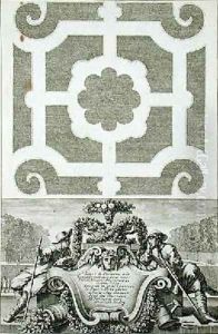 Title page from Livre des Parterres a la Nouvelle Maniere by Jean Lepautre