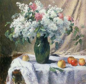 Vase of flowers by Henri Lerolle