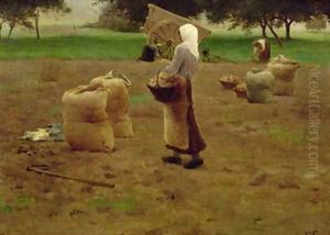 Harvesting Potatoes by Henri Lerolle