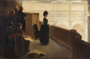 At the Organ by Henri Lerolle