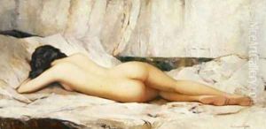 Female nude by Leon Launay
